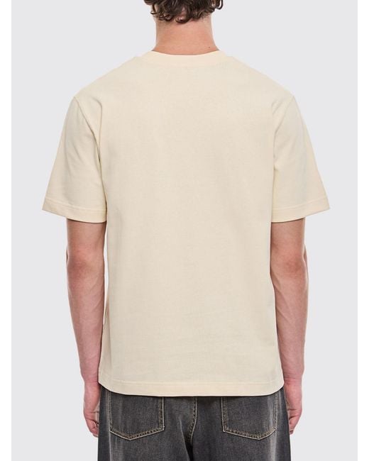 Jacquemus Natural Contrast Appliqué Logo Cotton Crew-Neck T-Shirt for men