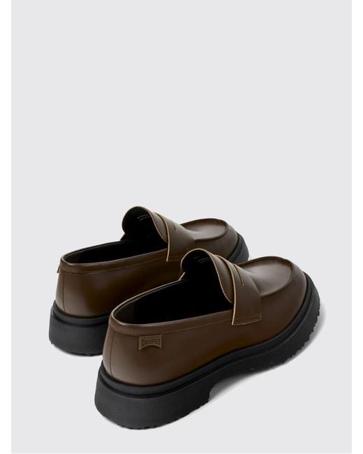 Camper White Walden Brushed Leather Loafers for men