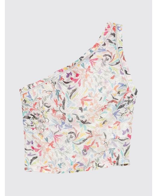 Missoni Pink Floral One-Shoulder Crop Top