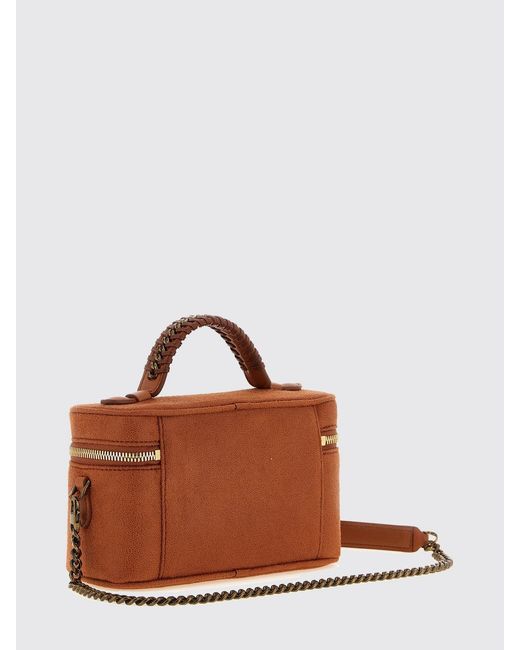 Stella McCartney Brown Falabella Vanity Mini Bag With Woven Handle