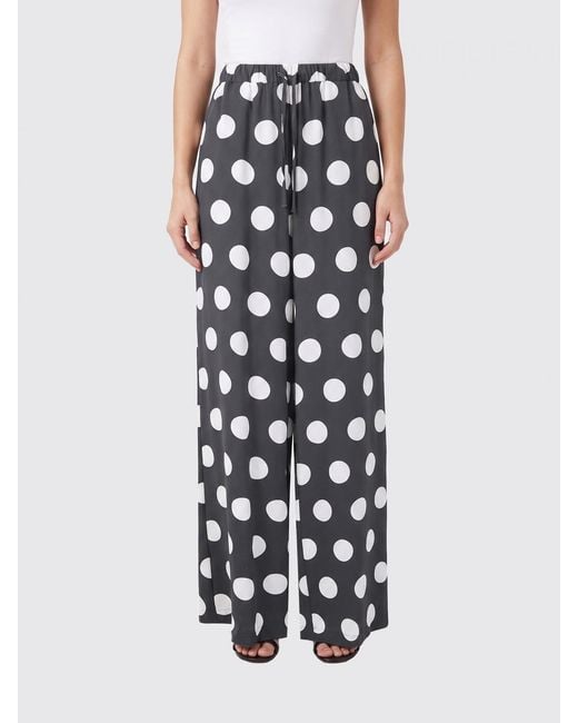 Junya Watanabe White Polka Dot Wide-Leg Jersey Trousers With Drawstring Waist