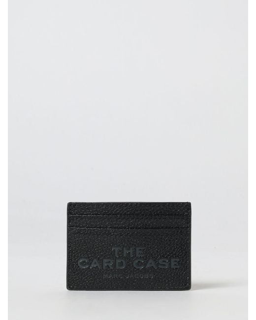 Marc Jacobs White The Card Case Grained Leather Card Holder