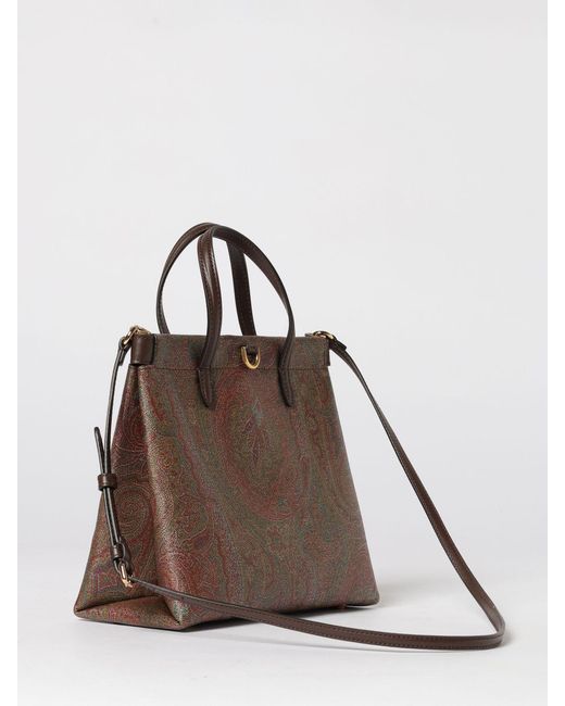 Etro Brown Shopping Talk Small Bag