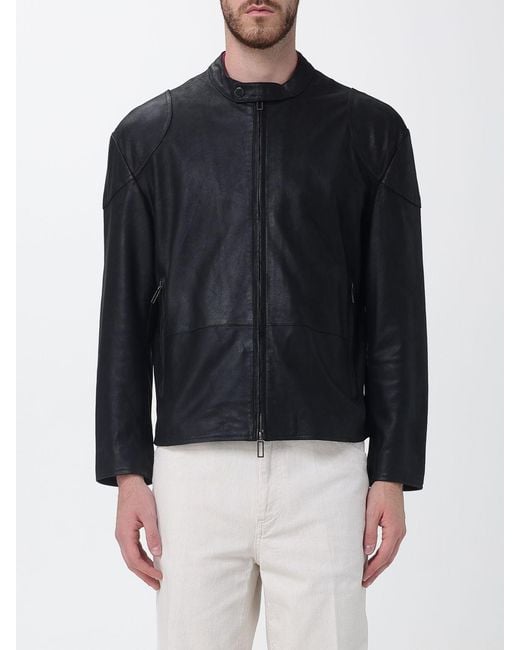 Paolo Pecora Blue Biker Leather Jacket for men