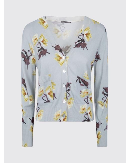 In bed with You Blue Floral Cotton Blend Cardigan
