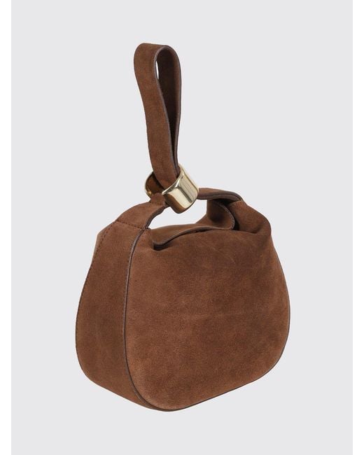 Semicouture Brown Baily Suede Handbag