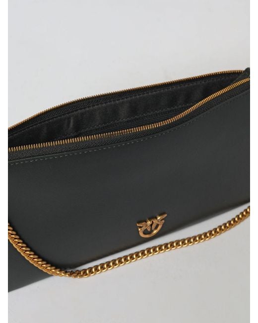 Pinko White Horizontal Flap Leather Bag