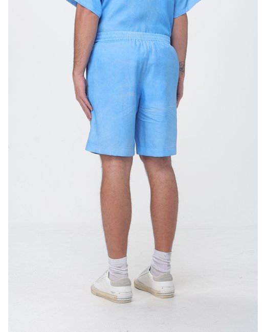 MSGM Blue Lyocell Jogging Shorts for men