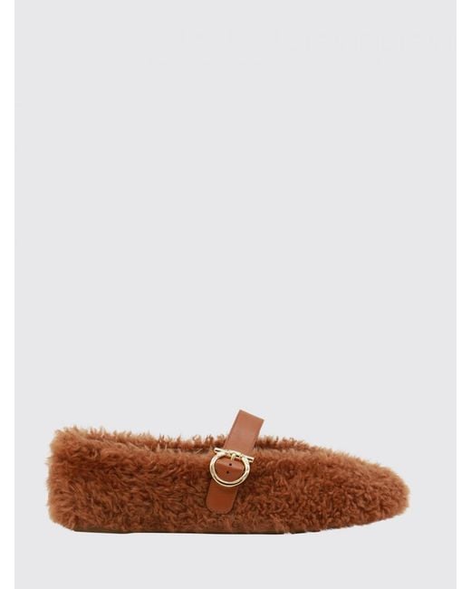 Ferragamo Brown Ballet Flat