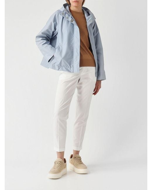 Fay White Cotton Chino Trousers