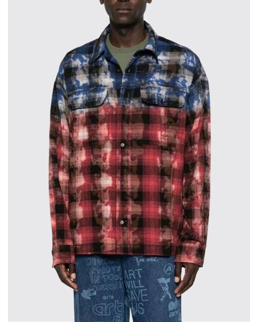 Palm Angels Blue Shirt for men