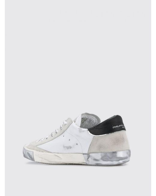 Philippe Model Prlu Sneakers Aus Used-Leder in White für Herren