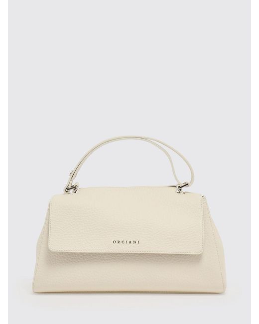 Orciani Natural Hammered Leather Sveva Longuette Bag