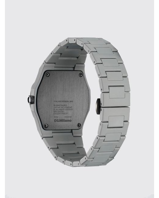 D1 Milano Gray Steel Diver Watch for men