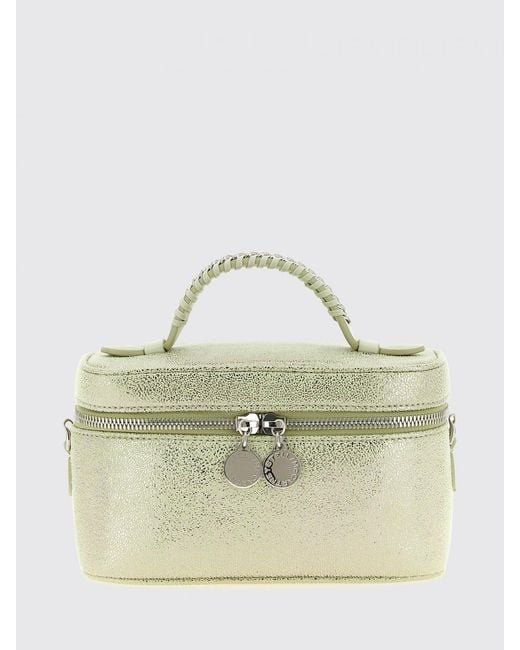 Stella McCartney Green Falabella Vanity Laminated Synthetic Suede Bag