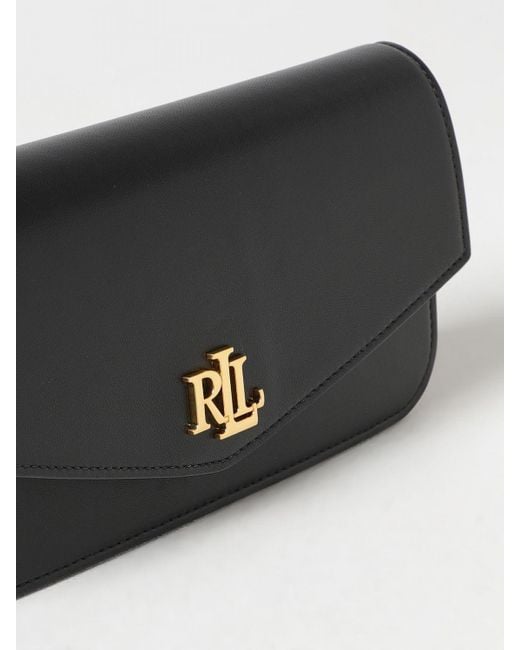 Lauren by Ralph Lauren Black Schultertasche Polo Ralph Lauren