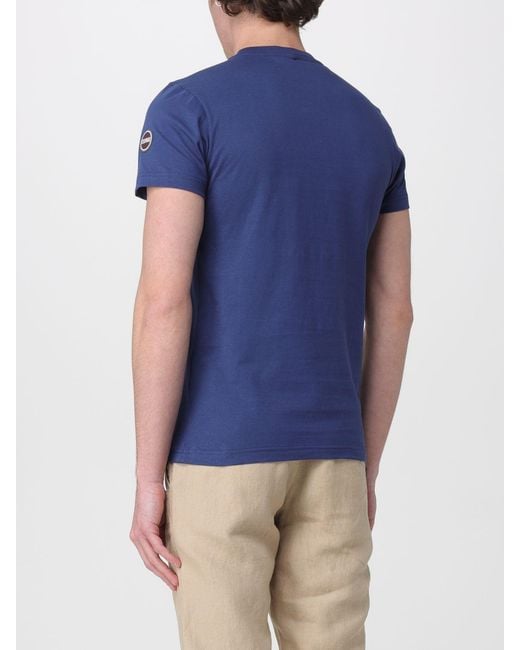 Colmar Blue Cotton T-Shirt With Logo for men