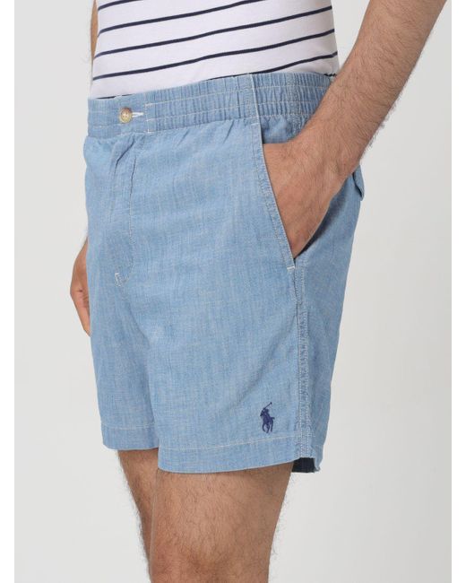 Pantaloncino in cotone di Polo Ralph Lauren in Blue da Uomo