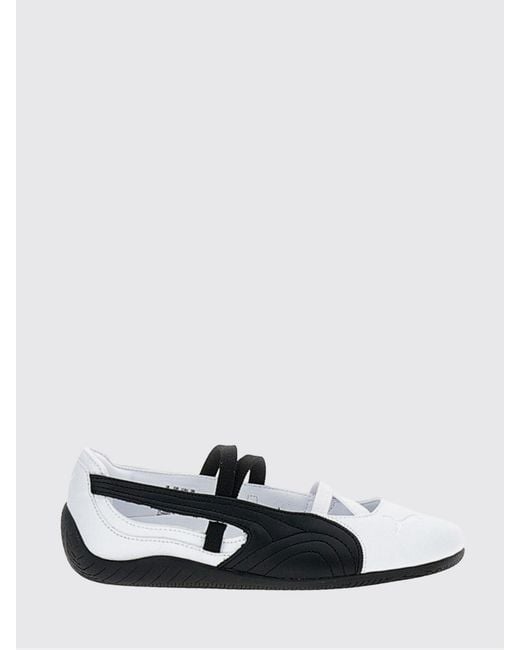 PUMA White Speedcat Mary Jane Ballet Pumps