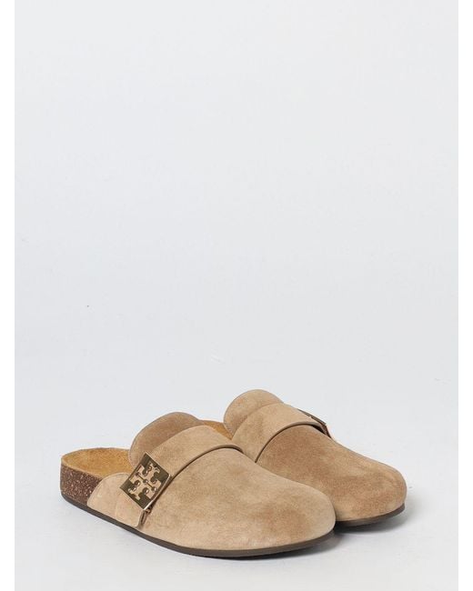 Tory Burch White Mellow Suede Mules