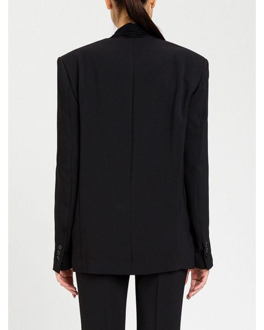 Twinset Black Crêpe Single-Breasted Blazer