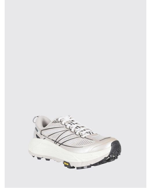 Hoka One One White Mafate Speed 2 Ts Technical Mesh Sneakers With Vibram Sole