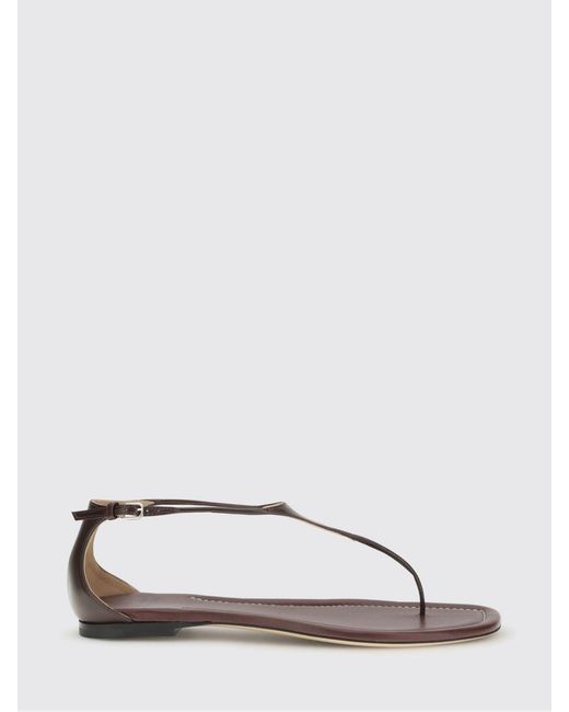 Francesco Russo Red Nappa Leather Sandals