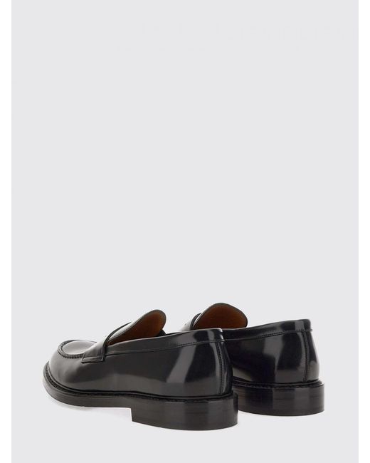 Doucal's White Brushed Leather Loafers for men
