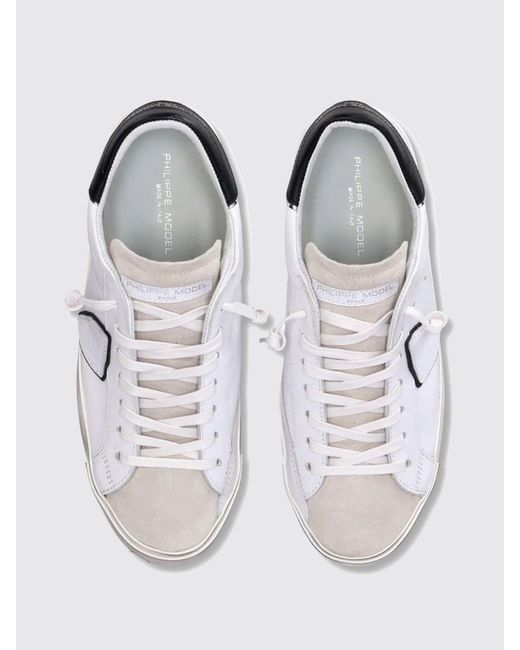 Philippe Model White Prsx Leather Sneakers for men