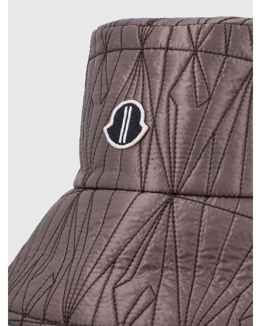 Moncler Brown Quilted Nylon Bucket Hat for men