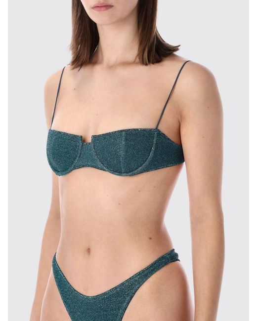 Oseree Blue Lurex Polyamide Bikini