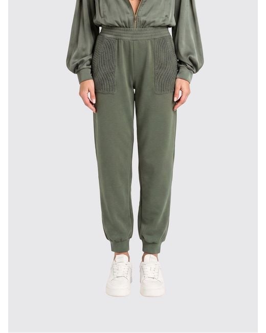 Twinset Green Viscose Blend Jogging Trousers
