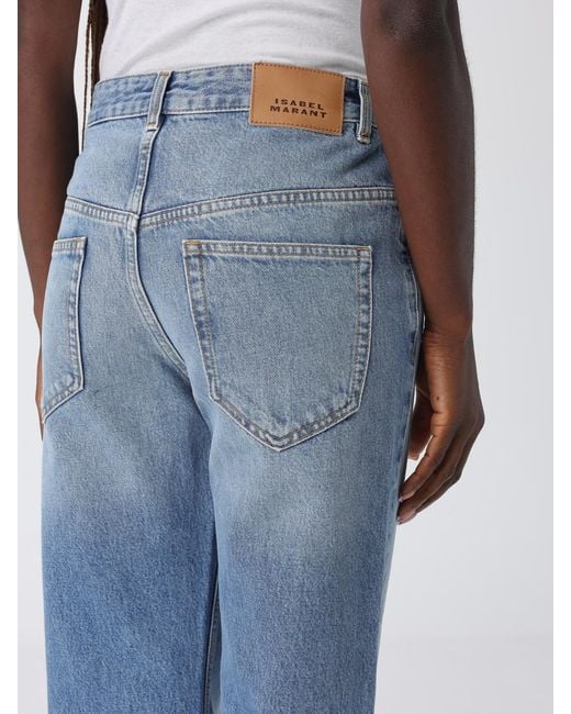 Isabel Marant Blue Denim Cropped Jeans