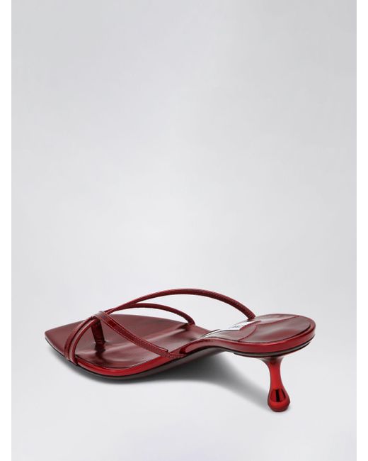 Jimmy Choo Red Flat Sandals