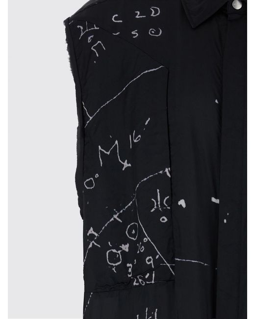Rick Owens Black Relaxed Fit Sleeveless Shirt With Graphic Print for men