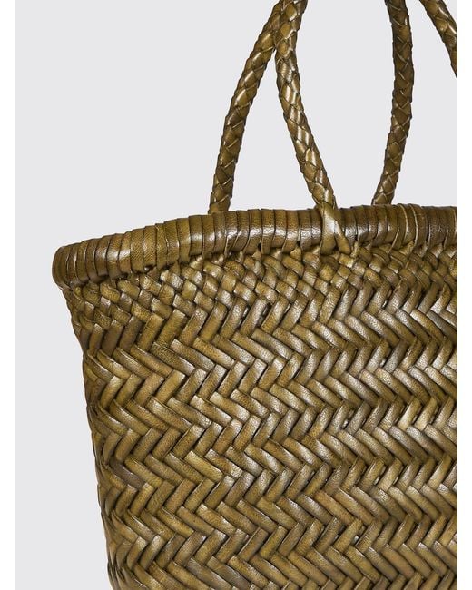 Borsa Mini Flat Gora di Dragon Diffusion in Metallic