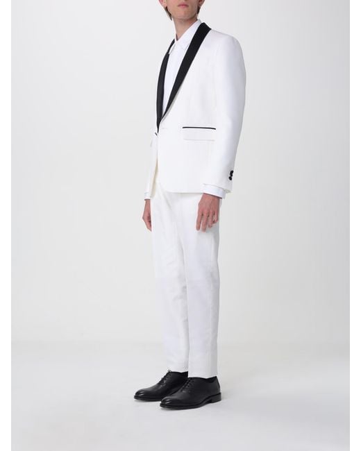 DSquared² White Cotton And Silk Tuxedo for men