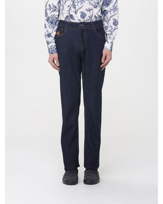 Etro Blue Regular Jeans for men