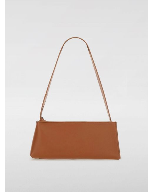 Marni White Calfskin Shoulder Bag With Logo