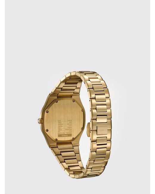D1 Milano Metallic Ultra Thin Stainless Steel Watch With Anti-Reflective Sapphire Glass