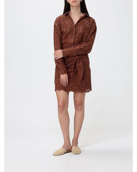 Mc2 Saint Barth Brown Sangallo Pareo Skirt