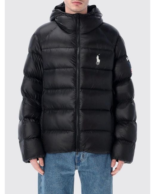 Polo Ralph Lauren Black Quilted Padded Nylon Down Jacket for men