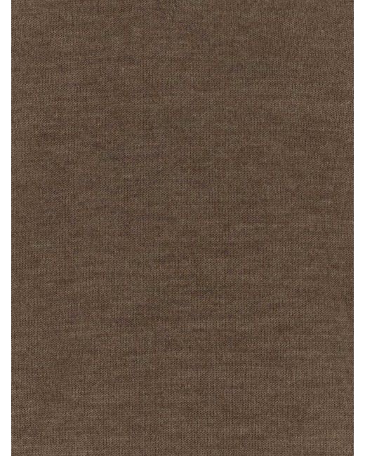The Row Brown V-Neck Jumper