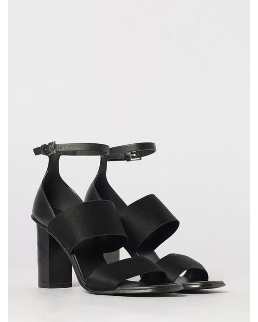 Max Mara Black Leather Sandals