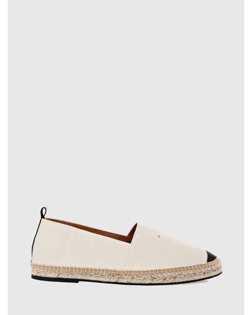 Philipp Plein Natural Cotton Canvas Espadrilles With Logo And Jute Sole for men
