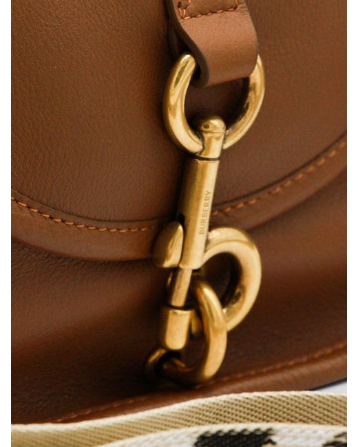 Burberry Brown B-Clip Leather Bag