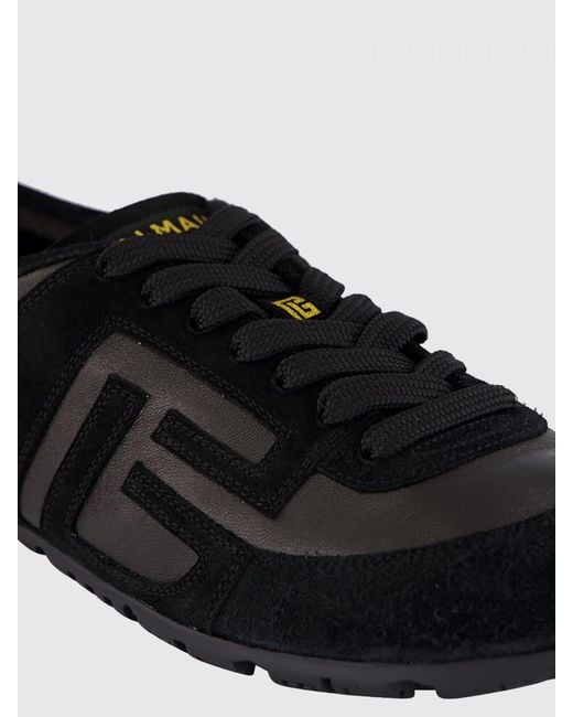 Balmain White Racer 45 Leather Sneakers for men