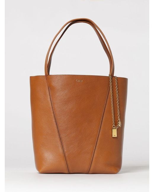 Chloé Brown ChloÉ Spin Grained Leather Bag