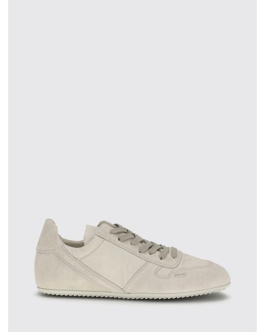 Rick Owens White Nylon And Suede Sneakers for men