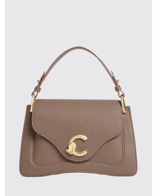 Coccinelle Brown C-Me Mini Hammered Leather Bag